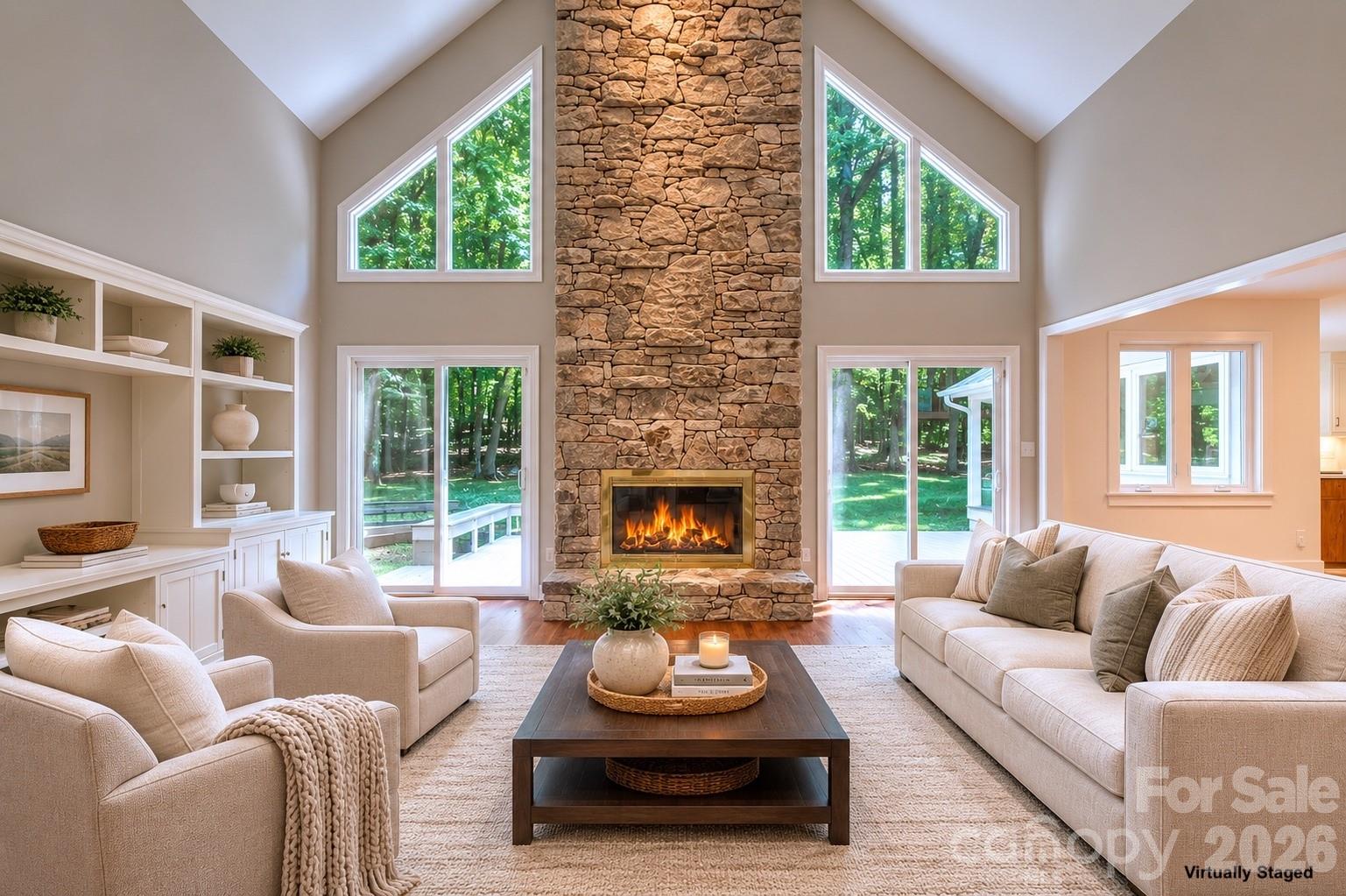 3408 Providence Manor Road Charlotte, NC 28270 - Photo 5 of 39 a living room with furniture and a large window