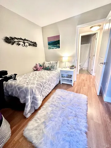 a bed room with a bed and a couch