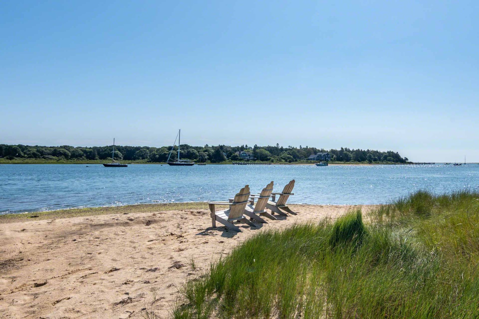 16 Kent Harbor Road Edgartown, MA 02539 - Photo 31 of 35 a view of a lake with a outdoor space