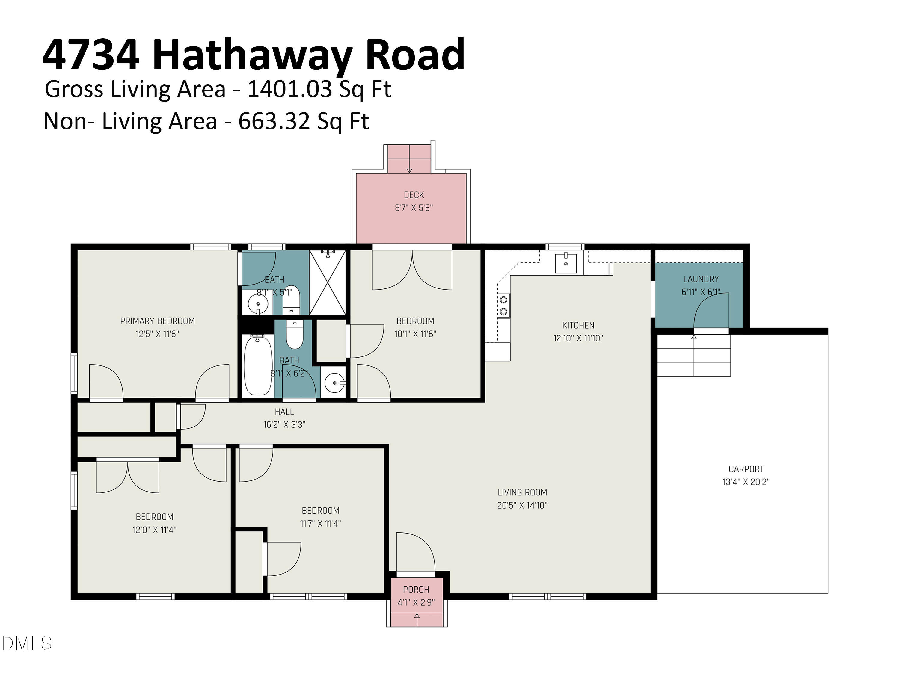 4734 Hathaway Road Wilson, NC 27893 - Photo 27 of 27 4734 Hathaway - floorplan