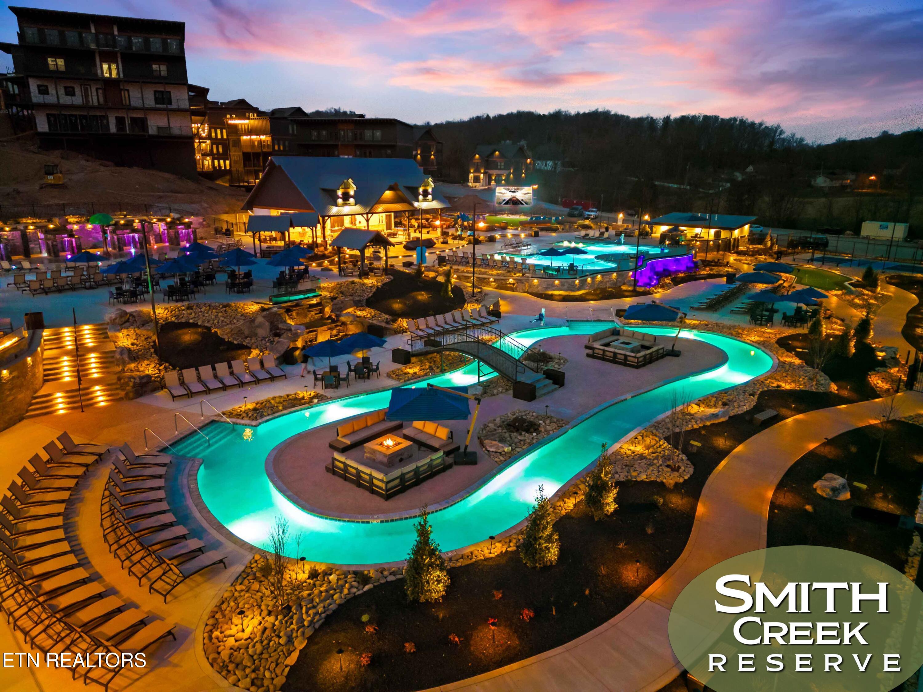 297 Rambling Crk Way, Unit LOT144R Sevierville, TN 37862 - Photo 56 of 58 Lazy River at Night