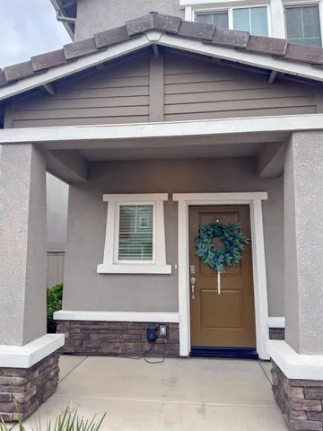 a front view of a house