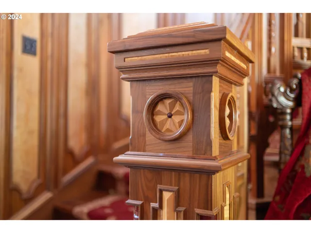 a balcony with view of living room