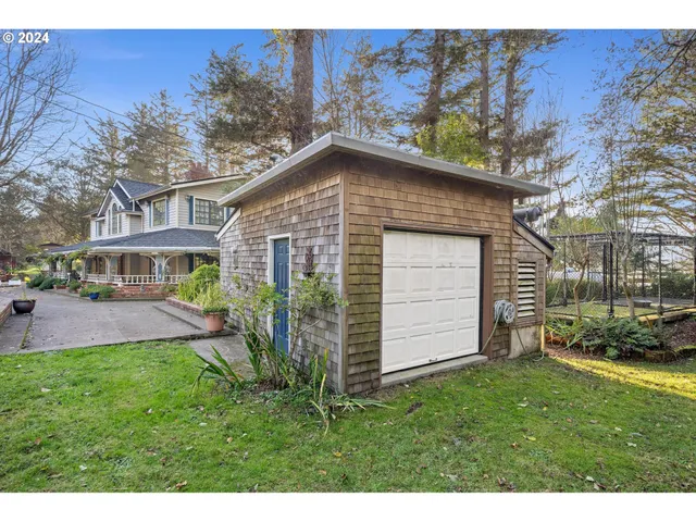 a view of a lake with a building in front of it
