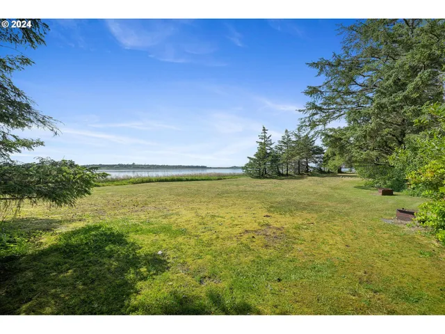 a view of backyard with green space