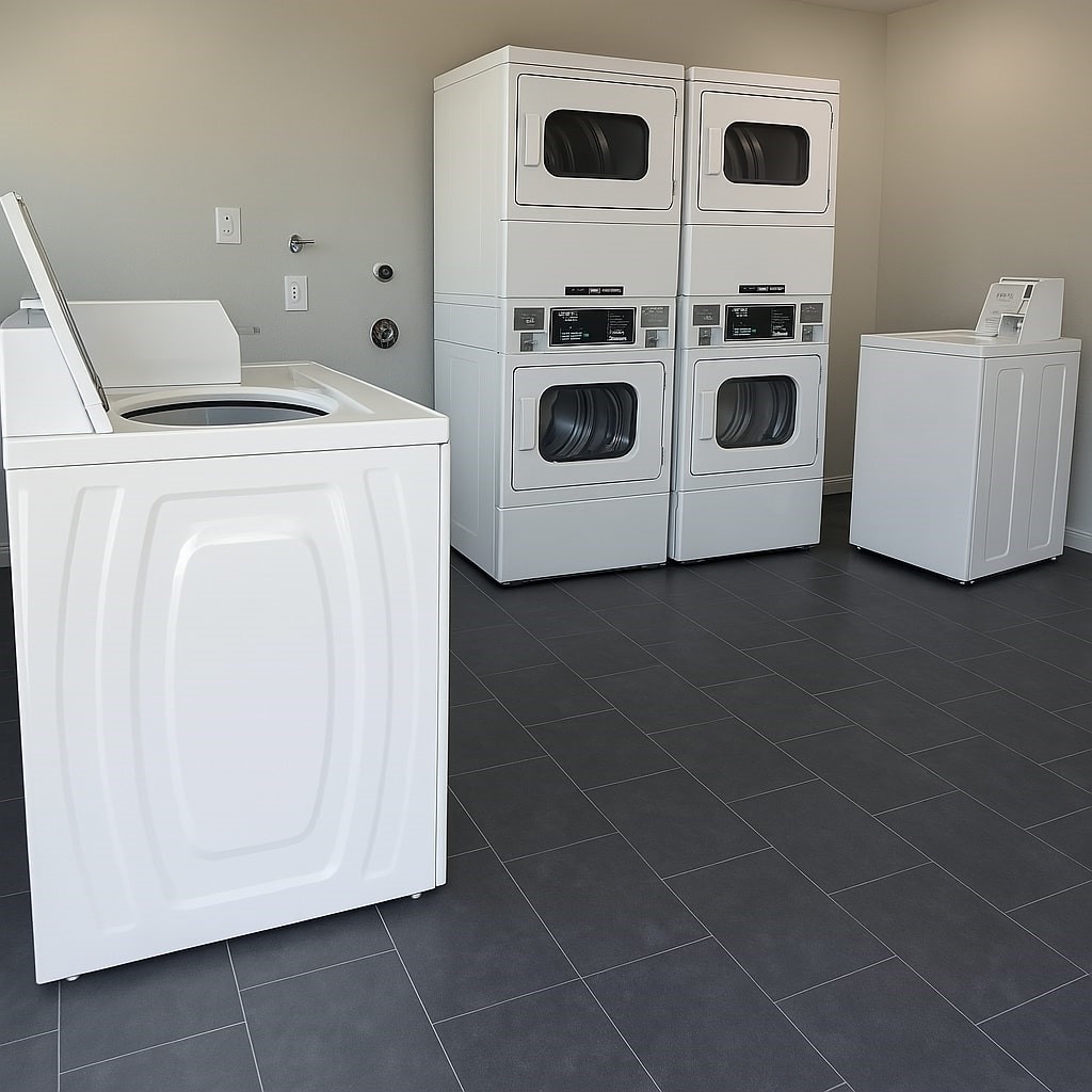 9745 Long Point Road, Unit 50 Houston, TX 77055 - Photo 7 of 7 a utility room with dryer and washer