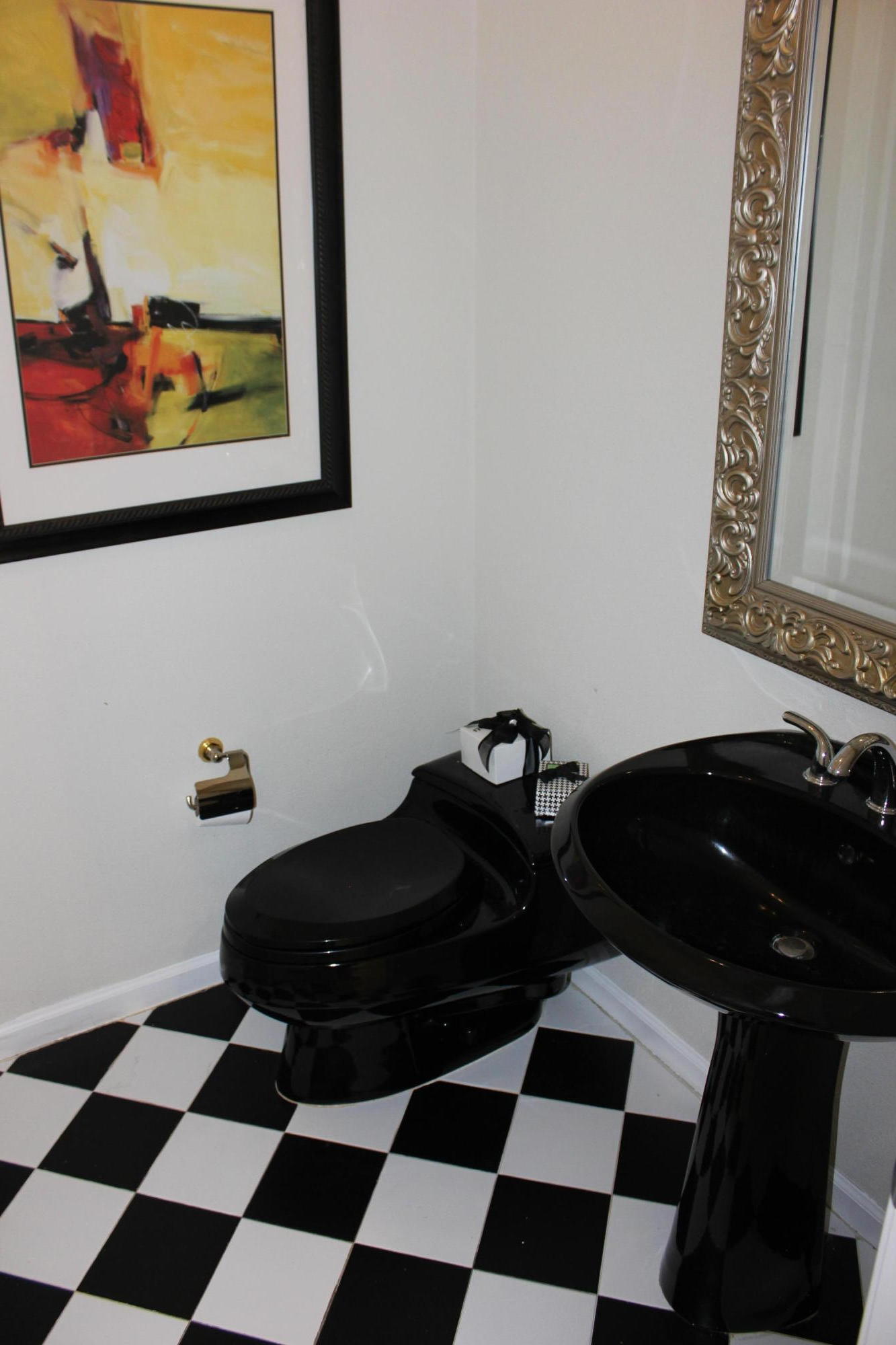 2671 Northwest 49th Street Boca Raton, FL 33434 - Photo 47 of 47 a black and white wall with a black and white checkered floor