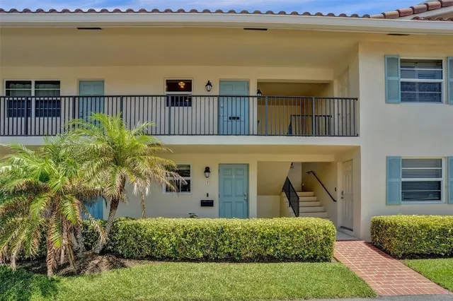 a view of a house with a balcony