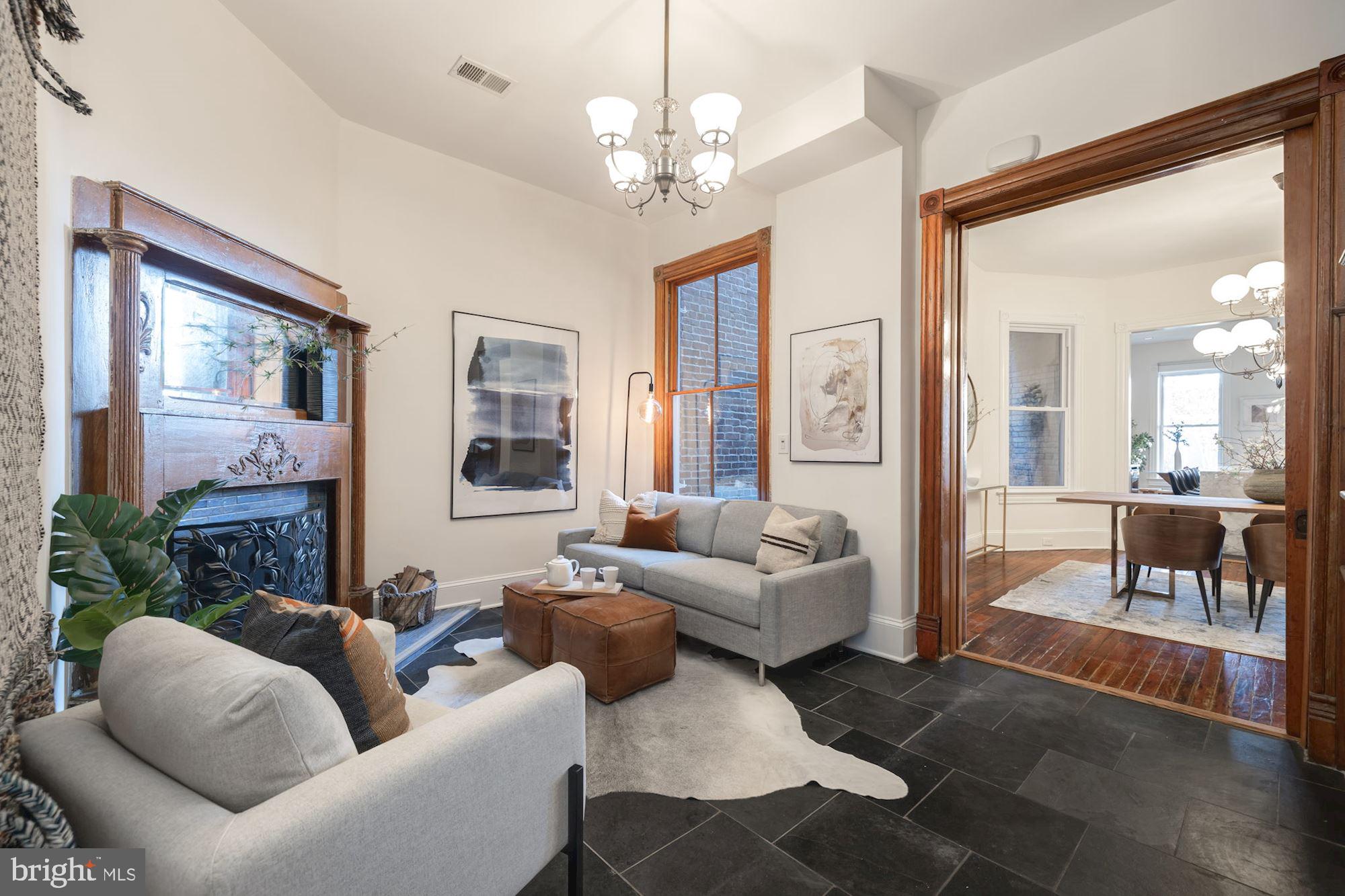 1850 3rd Street Northwest Washington, DC 20001 - Photo 6 of 27 Parlor Off Dining Room