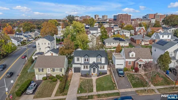 an aerial view of multiple house