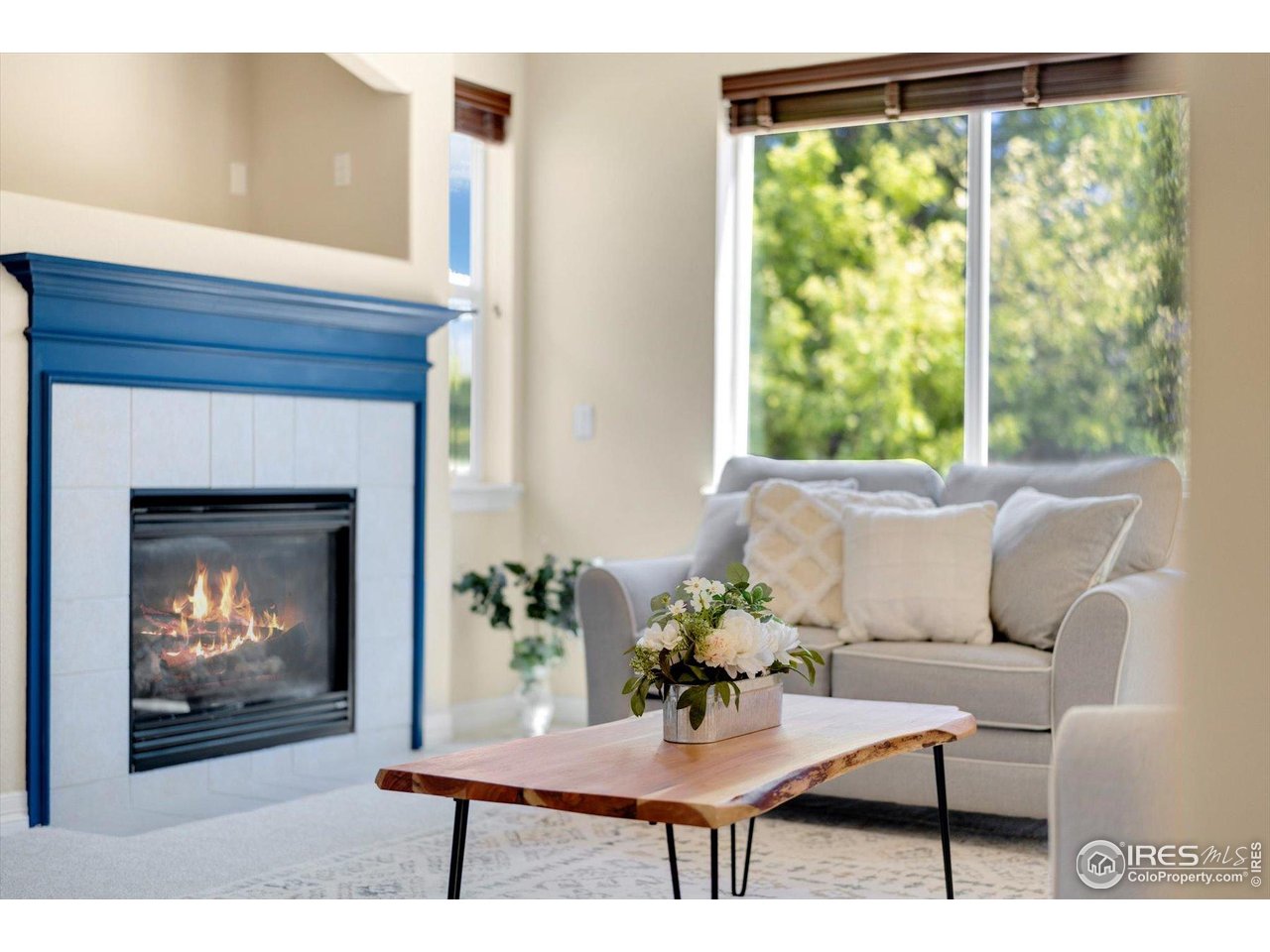 16836 Roberts Street Mead, CO 80542 - Photo 8 of 27 a living room with furniture and a fireplace
