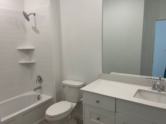 2139 Mosaic Vly Court Angleton, TX 77515 - Photo 14 of 14 a bathroom with a sink a toilet and shower