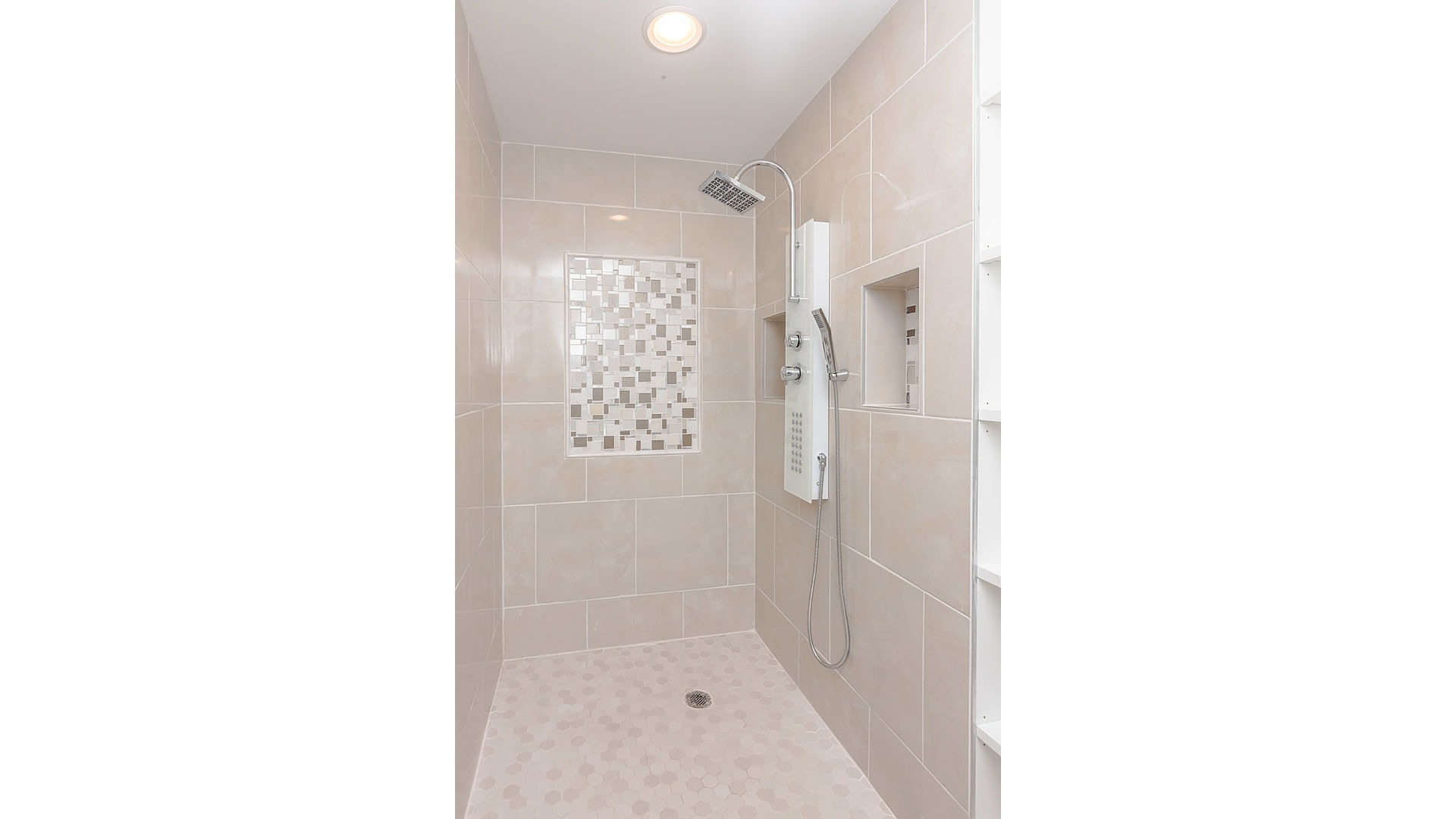 1159 West 112th Street Chicago, IL 60643 - Photo 22 of 27 a bathroom with a shower and a mirror