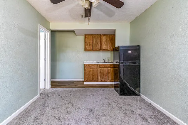 en empty room with windows