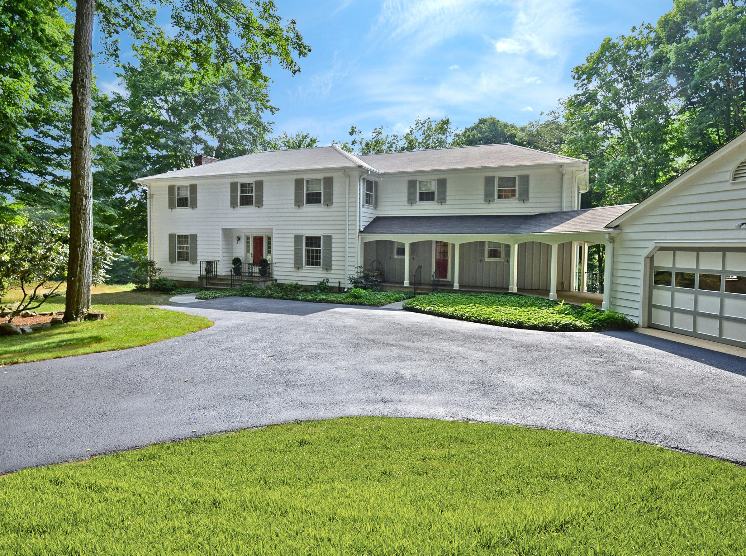 1342 Valley Road New Canaan, CT 06840 - Photo 1 of 10 a view of outdoor space yard and front view of a house