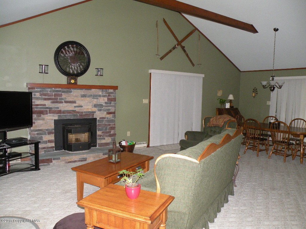 215 Ridge Road Pocono Lake, PA 18347 - Photo 2 of 18 Living Room - Dining Area View 1