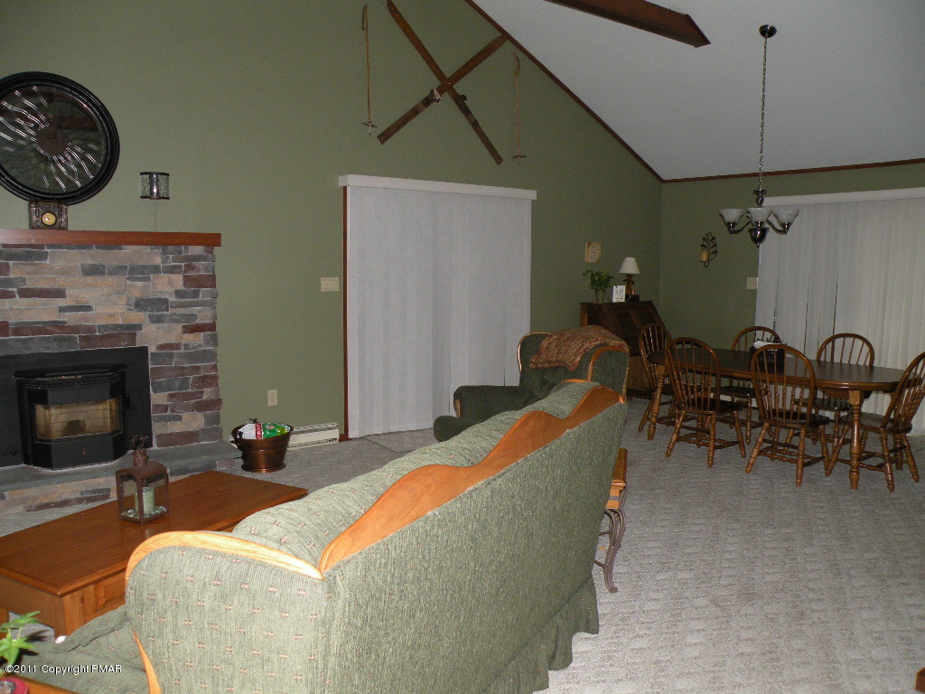 215 Ridge Road Pocono Lake, PA 18347 - Photo 3 of 18 Living Room - Dining Area View 2