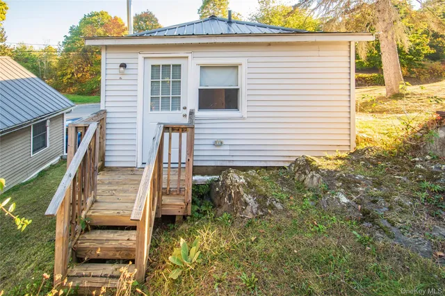 a view of a house with a door