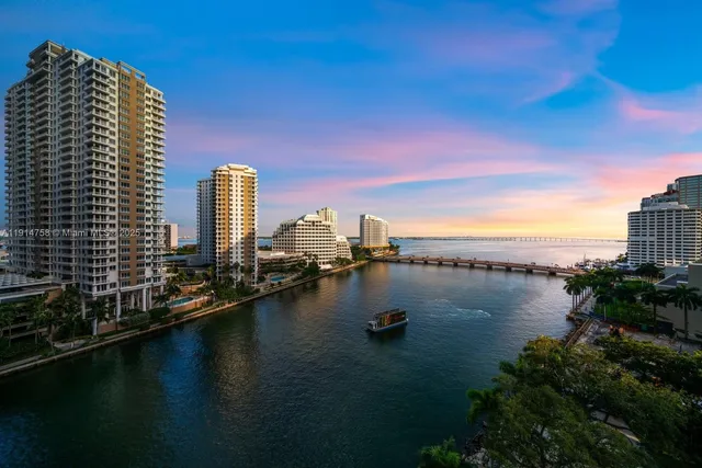 a view of ocean and city