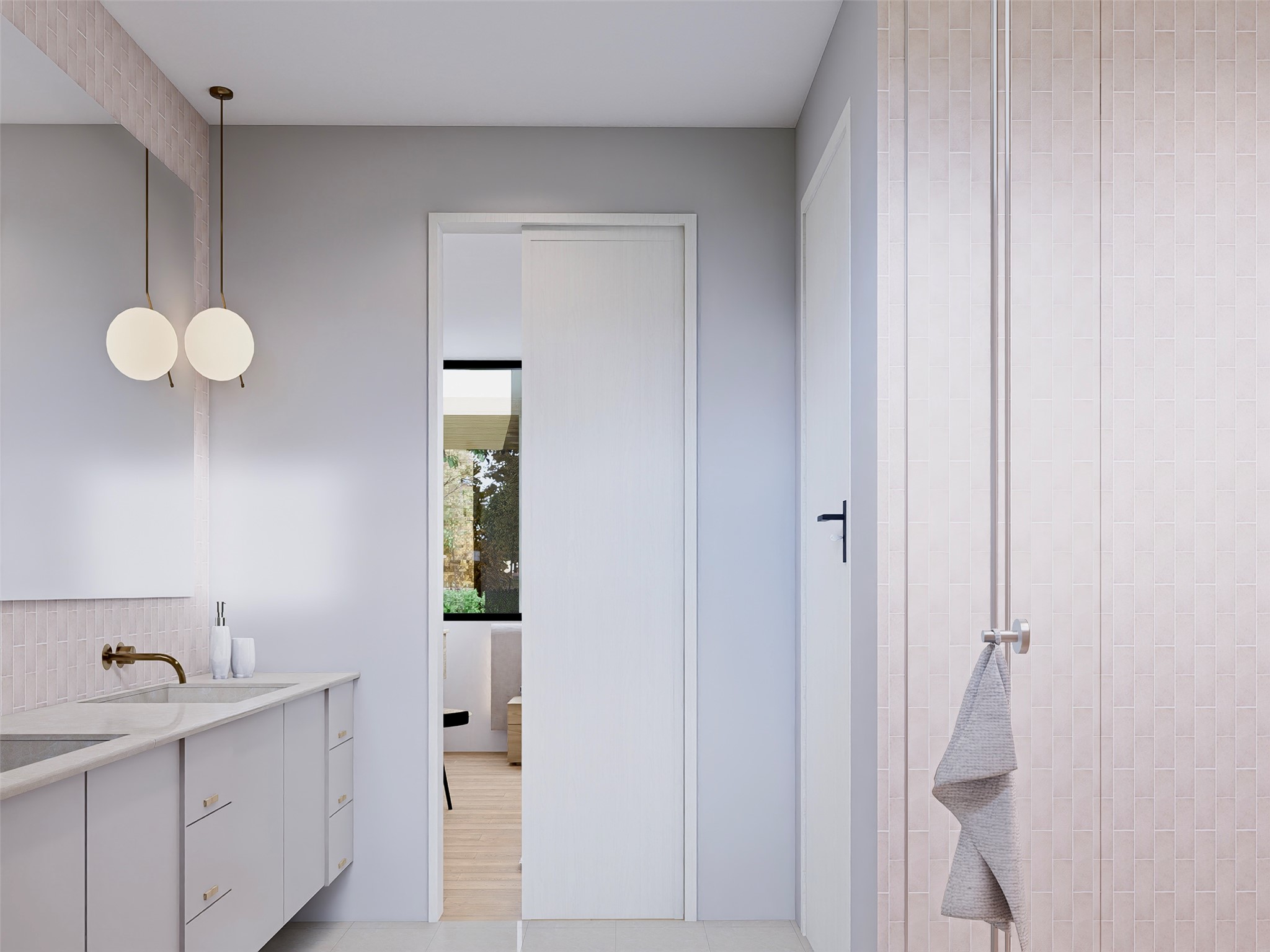 111 Mildred Street, Unit 3 Austin, TX 78702 - Photo 12 of 22 a bathroom with a sink and a mirror