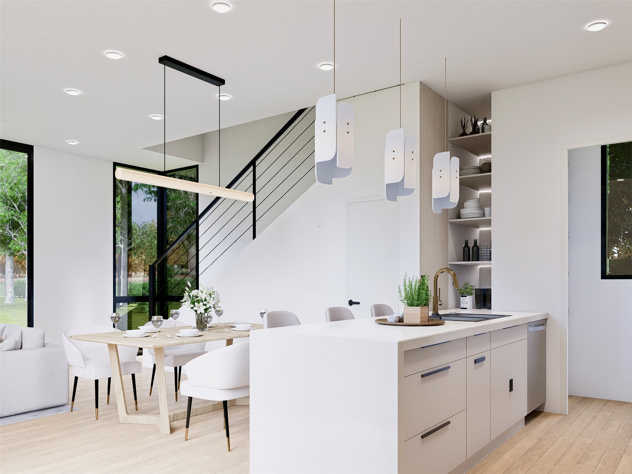 111 Mildred Street, Unit 3 Austin, TX 78702 - Photo 5 of 22 a kitchen with a white table chairs and a window