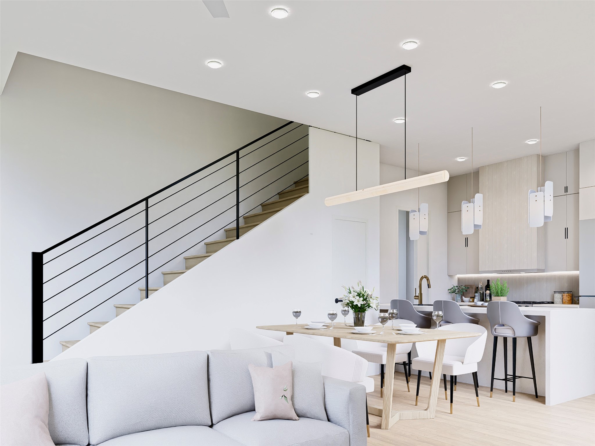 111 Mildred Street, Unit 3 Austin, TX 78702 - Photo 6 of 22 a living room with lots of furniture and a potted plant