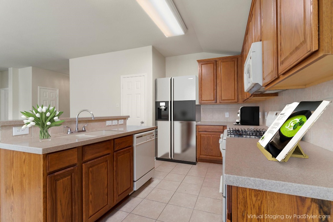 615 Timberstand Lane Spring, TX 77373 - Photo 7 of 19 Virtually staged to show refrigerator placement. Refrigerator is not included.