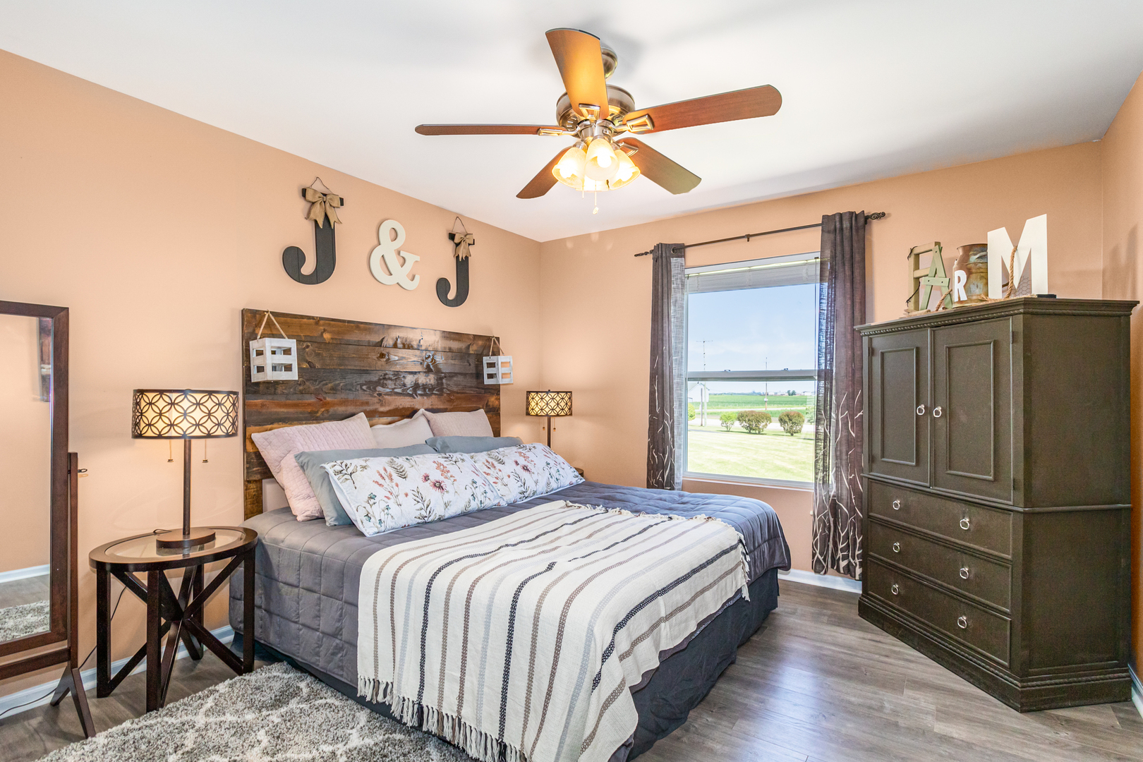25151 Faraday Road Manhattan, IL 60442 - Photo 6 of 13 a bedroom with a bed and a refrigerator
