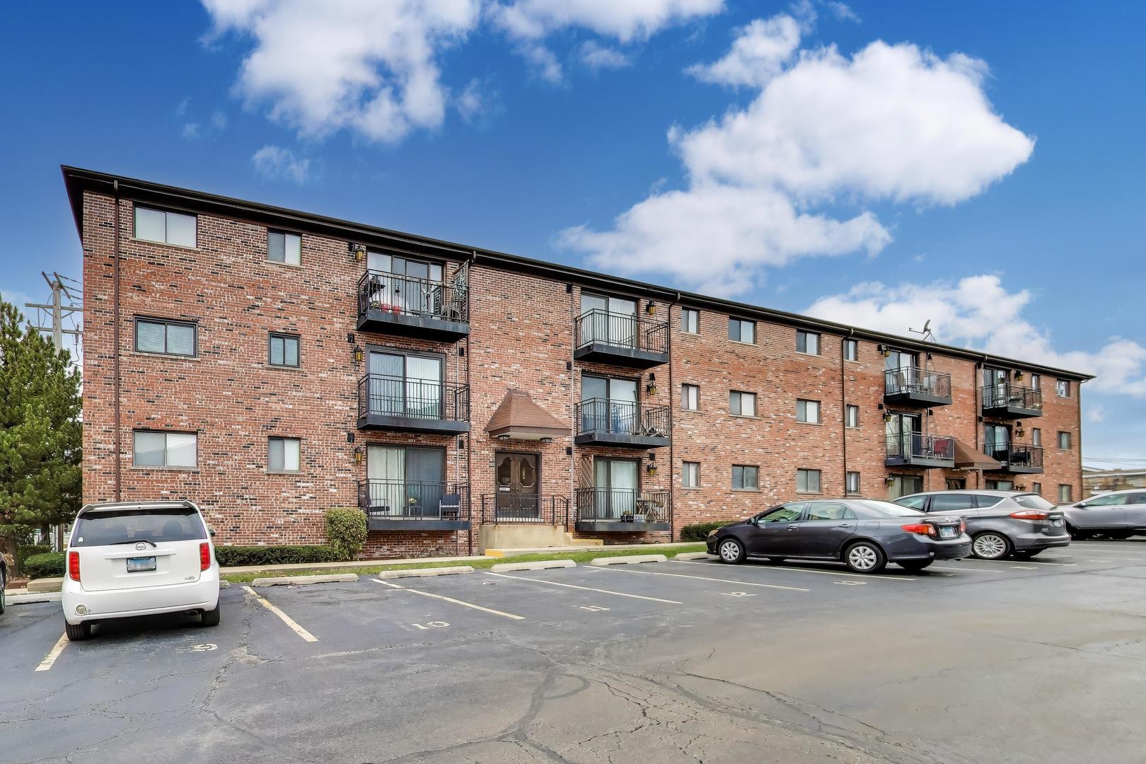 a car parked in front of a building