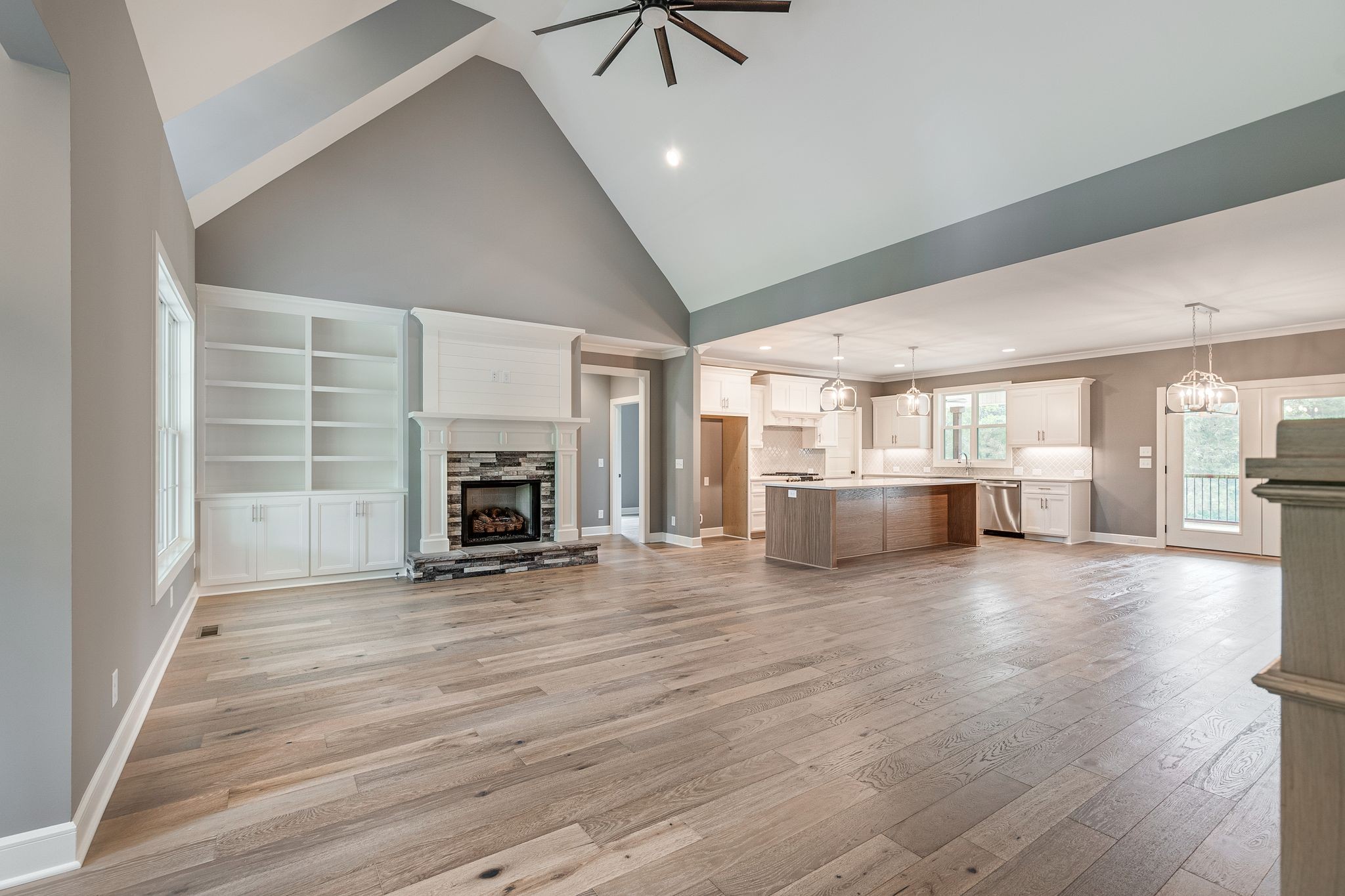 1581 Phillips Road Lebanon, TN 37087 - Photo 6 of 36 a view of a livingroom with wooden floor and a fireplace