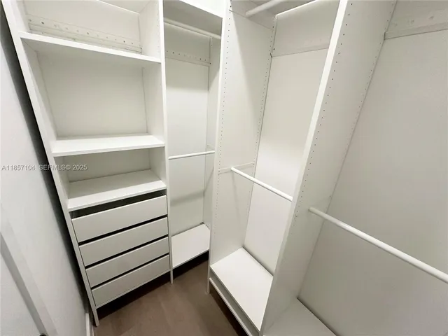 a view of walk in closet