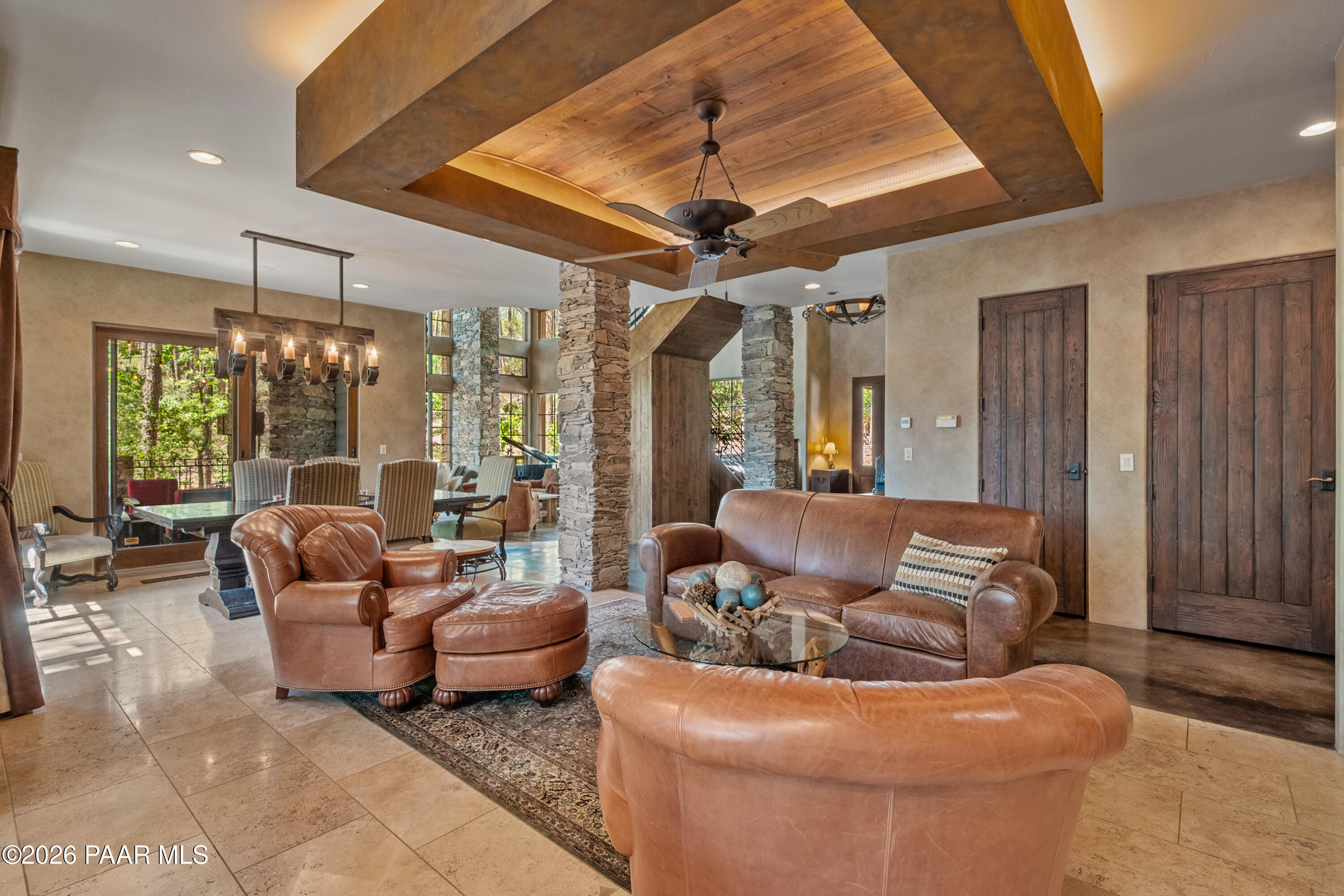 1515 High Valley Ranch Road Prescott, AZ 86303 - Photo 29 of 76 a living room with furniture and a ceiling fan