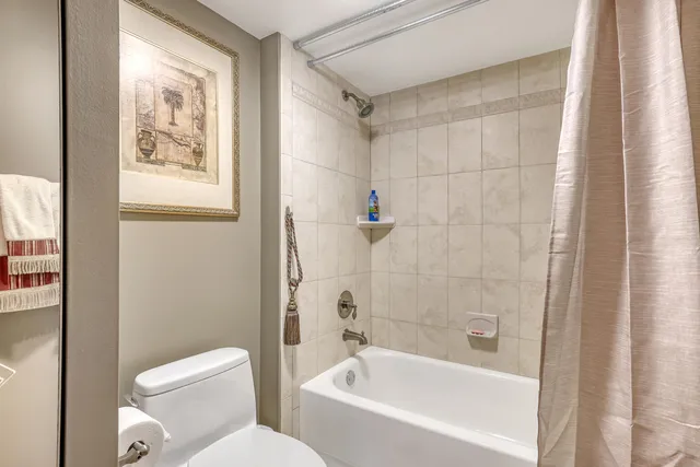 a bathroom with a toilet and a bathtub