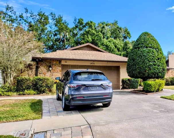 a car parked in front of house