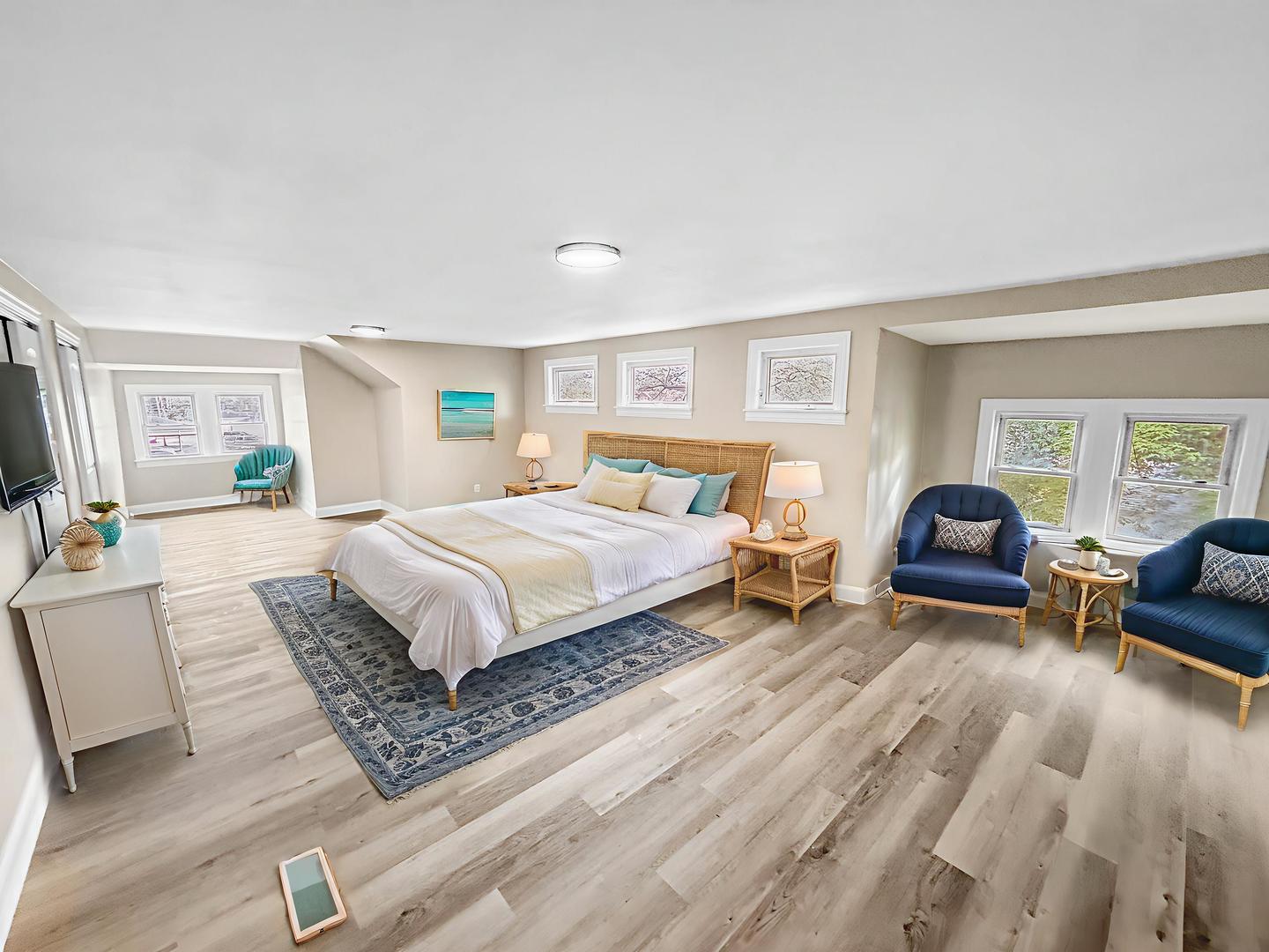 2914 Ridge Road Lansing, IL 60438 - Photo 18 of 32 a bedroom with a large bed and a couch