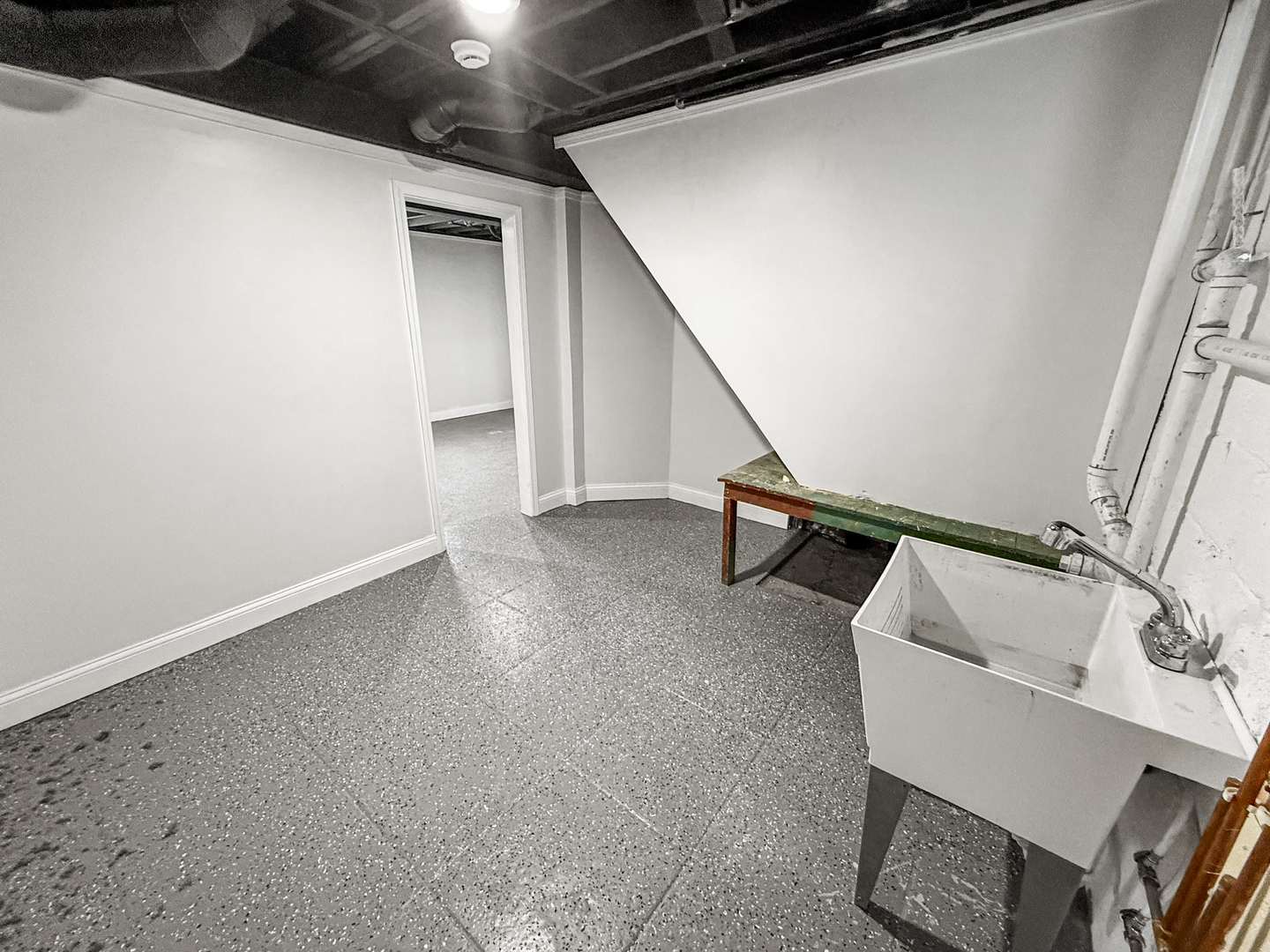 2914 Ridge Road Lansing, IL 60438 - Photo 28 of 32 a view of an empty room with wooden floor and stairs