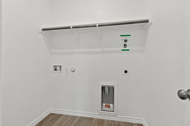 a view of small space with racks on the wall