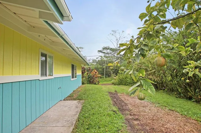 a house with trees in the background