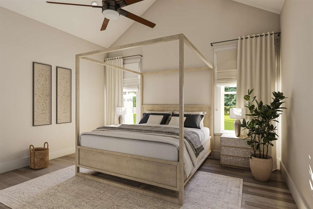 3 Quarter Loop Poolville, TX 76487 - Photo 7 of 40 a bedroom with a large bed and a potted plant