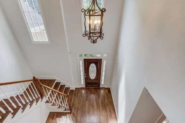 a room with window and entryway