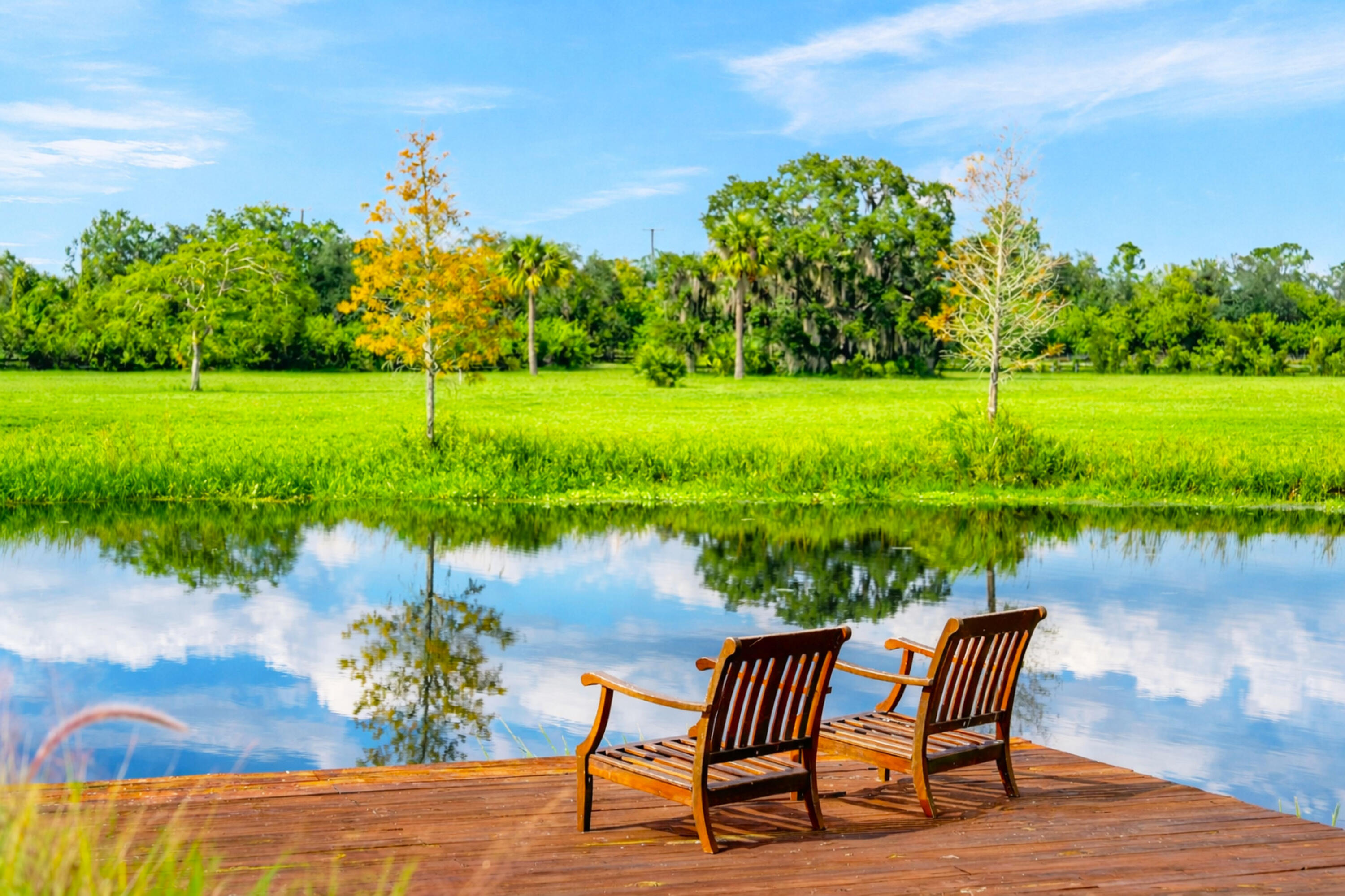 26209 Southwest Jockeys Run Okeechobee, FL 34974 - Photo 51 of 57 Chairs by the Pond