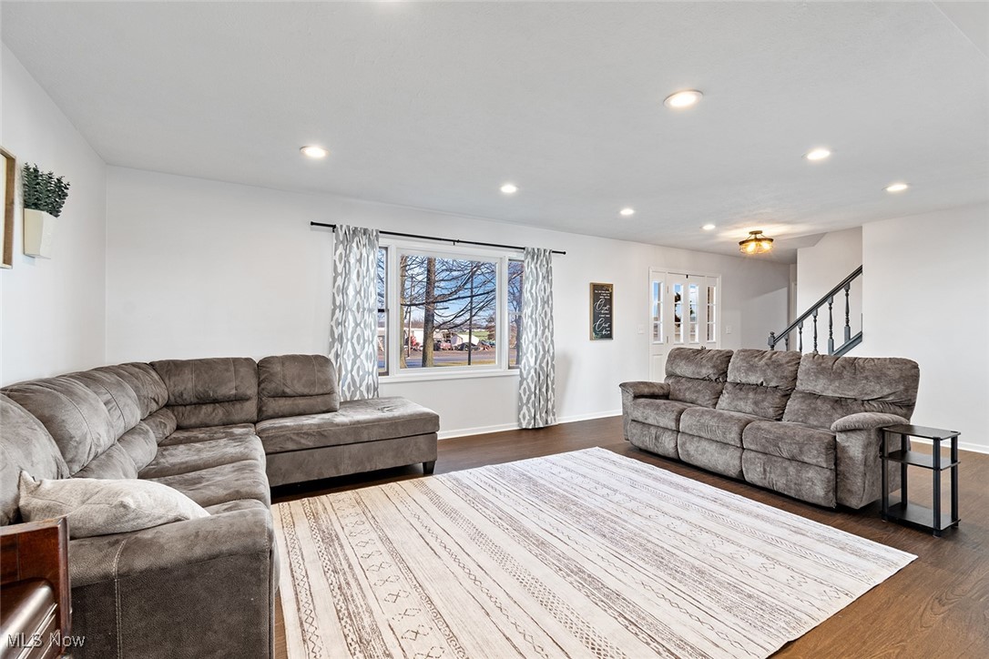 9757 Easton Road Rittman, OH 44270 - Photo 9 of 33 Living room with dark hardwood / wood-style floors