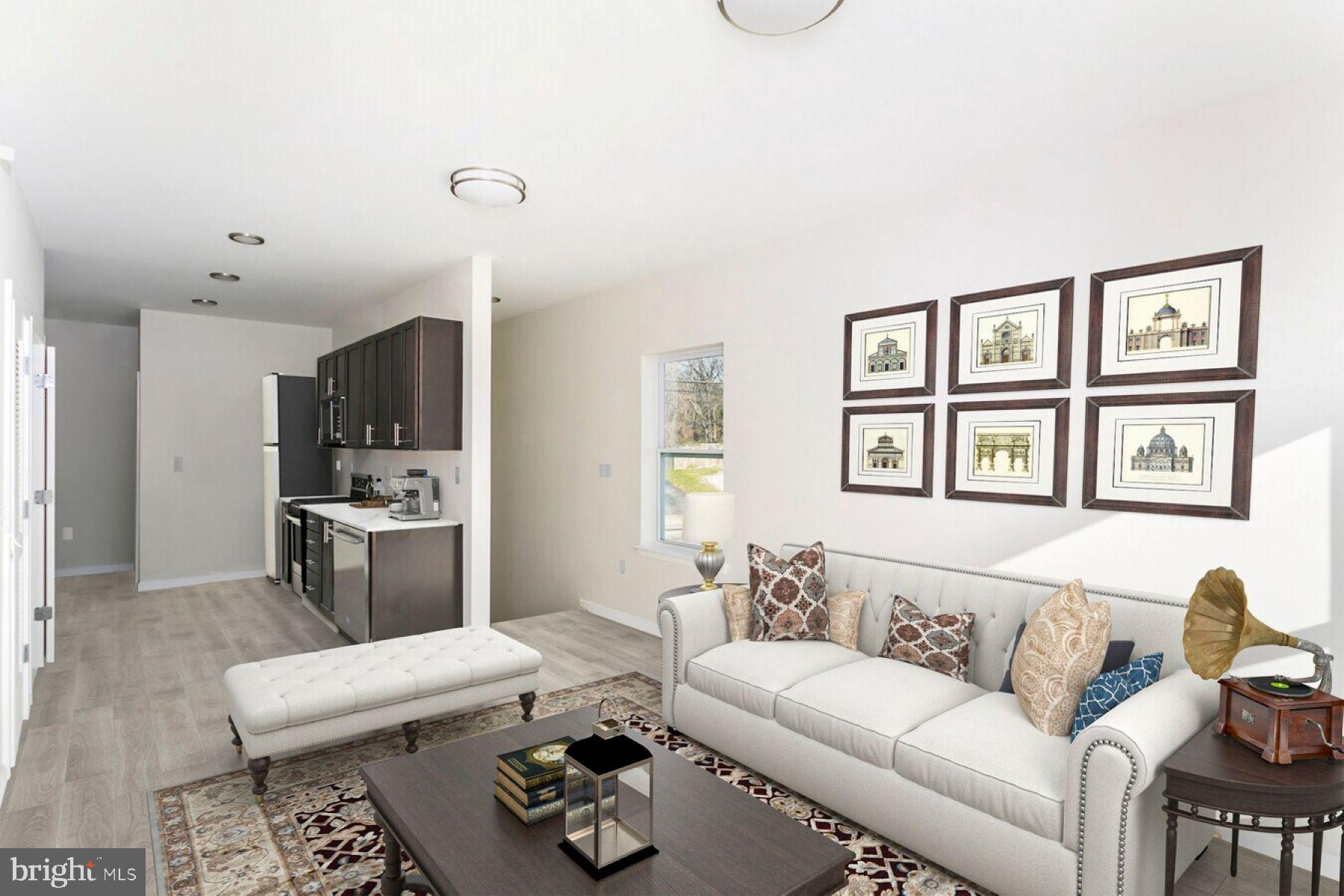 4907 Hamilton Avenue, Unit B Baltimore, MD 21206 - Photo 4 of 15 Living Area & Kitchen - Model Home