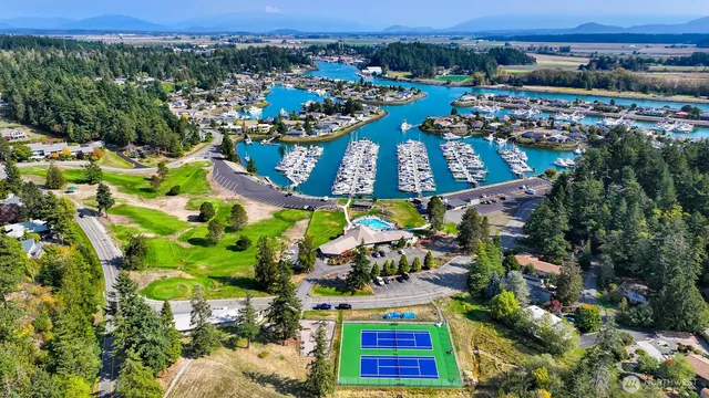 an aerial view of multiple house