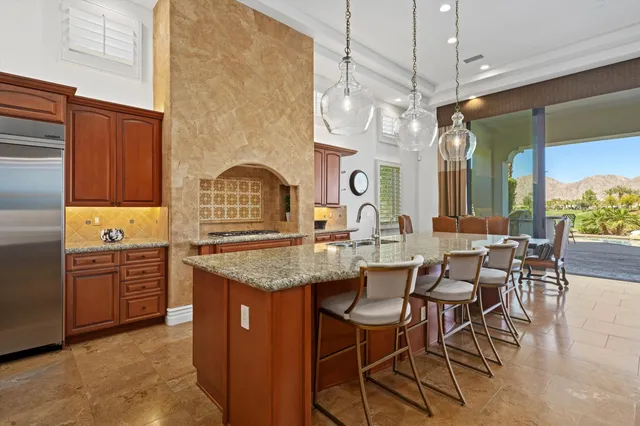 a view of hall way with furniture