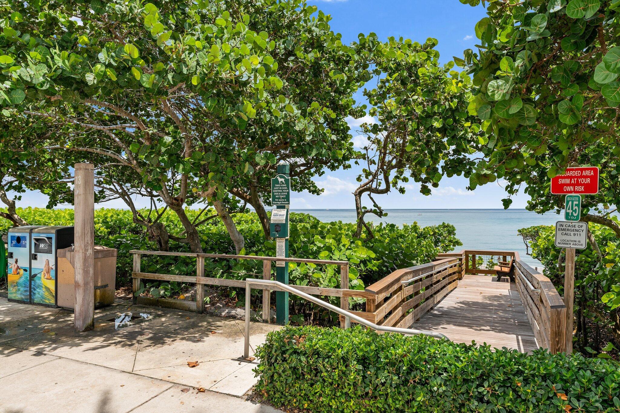 2050 Florida A1A, Unit 3 Jupiter, FL 33477 - Photo 43 of 48 Easy beach access across Beach Rd