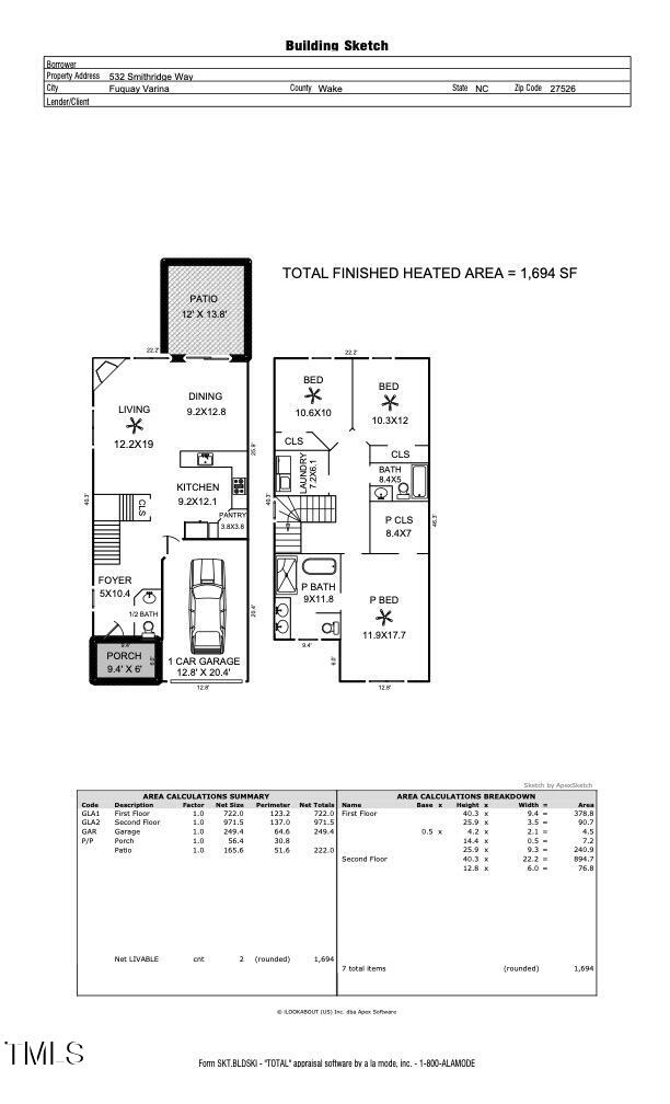 532 Smith Ridge Way Fuquay-Varina, NC 27526 - Photo 30 of 30 Floor Plan Smithridge jpg