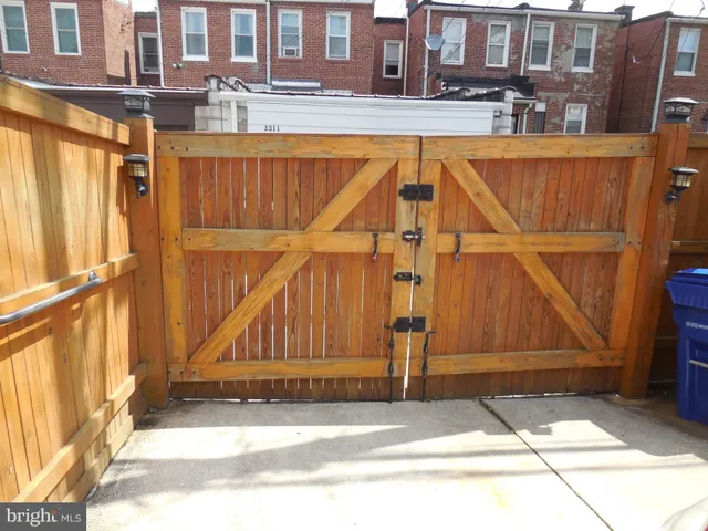 a view of a building with sitting area