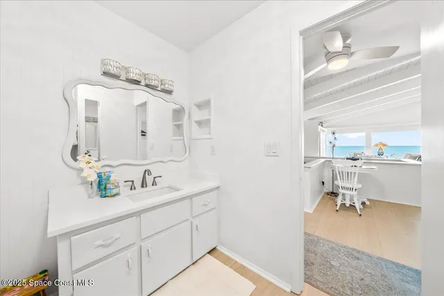 a view of a city and ocean view