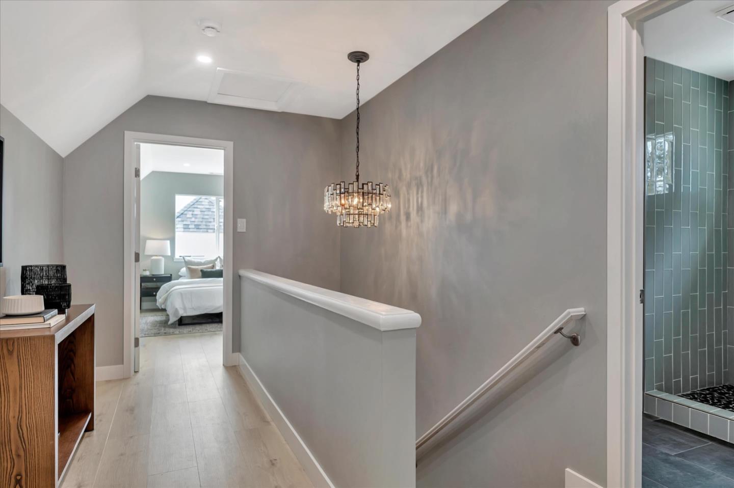 467 Glasgow Drive Pacifica, CA 94044 - Photo 21 of 47 a hallway with sliding door and bedroom view